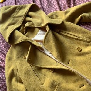 Wool hooded peacoat